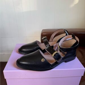 Inch2 black caviar sandals